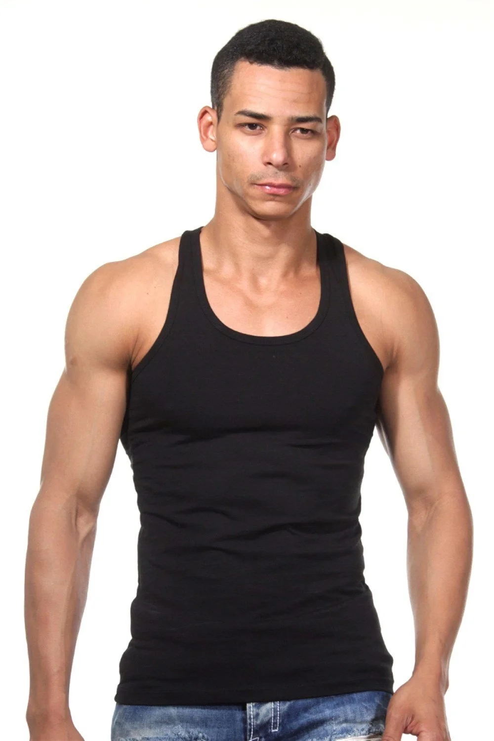 Darkzone Siyah Pamuklu Erkek Atlet - DZN7201 Atlet Toptan