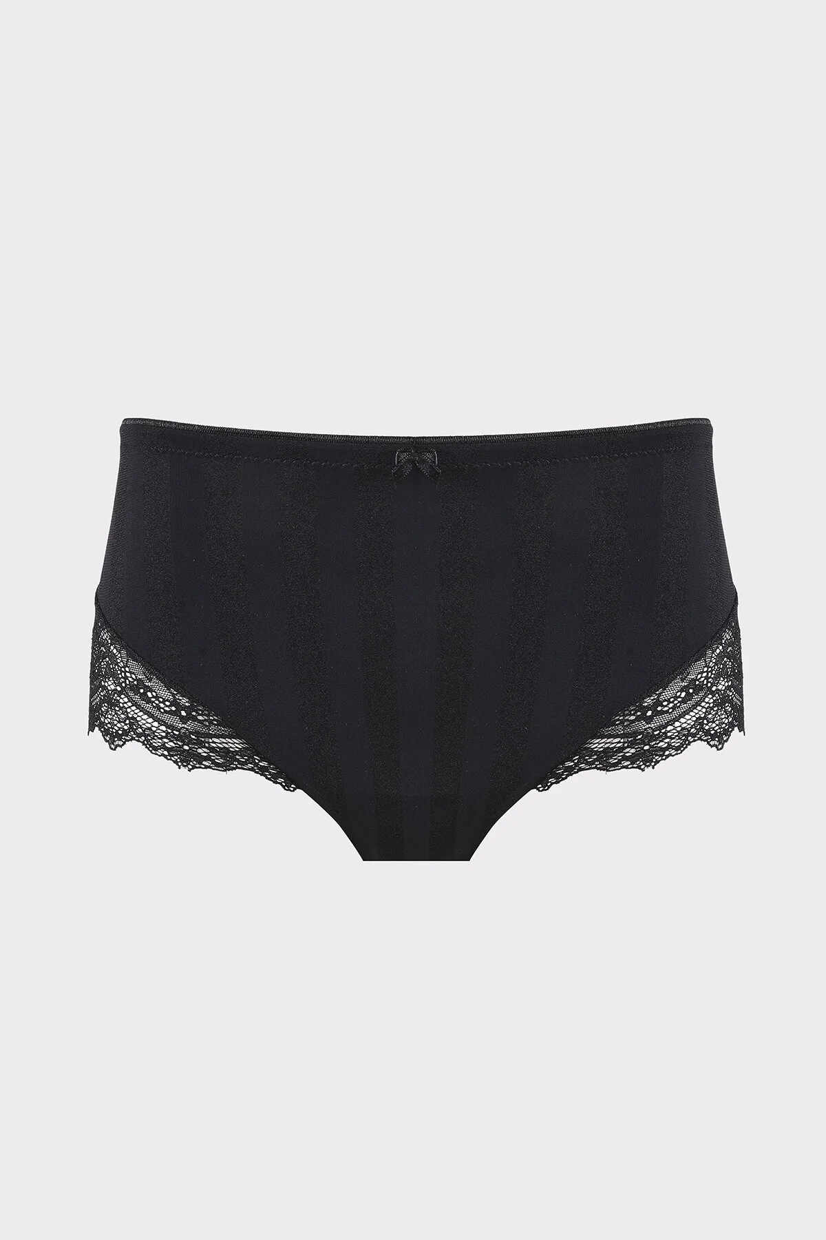 Siyah Selına Yüksek Bel Dantelli Külot