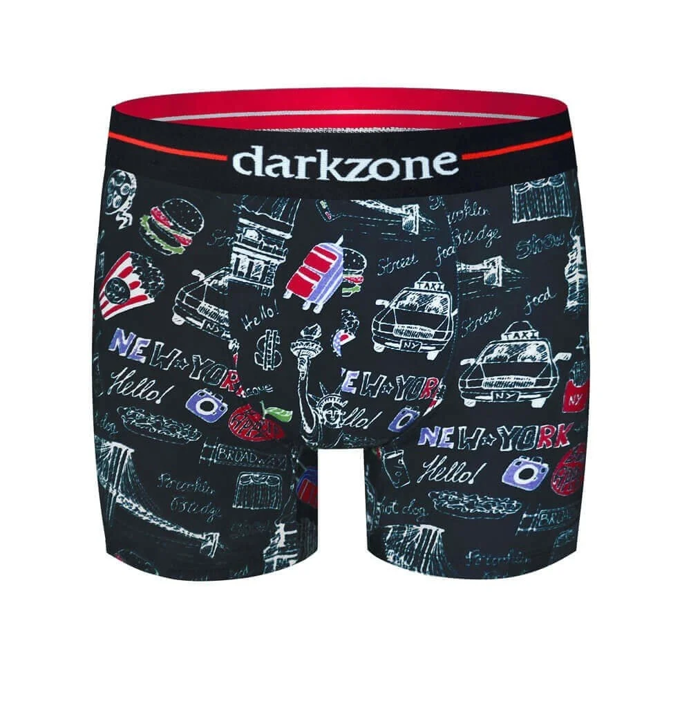 Darkzone Tasarım Siyah Erkek Boxer (Dijital Baskılı) - DZN2066 Boxer Toptan