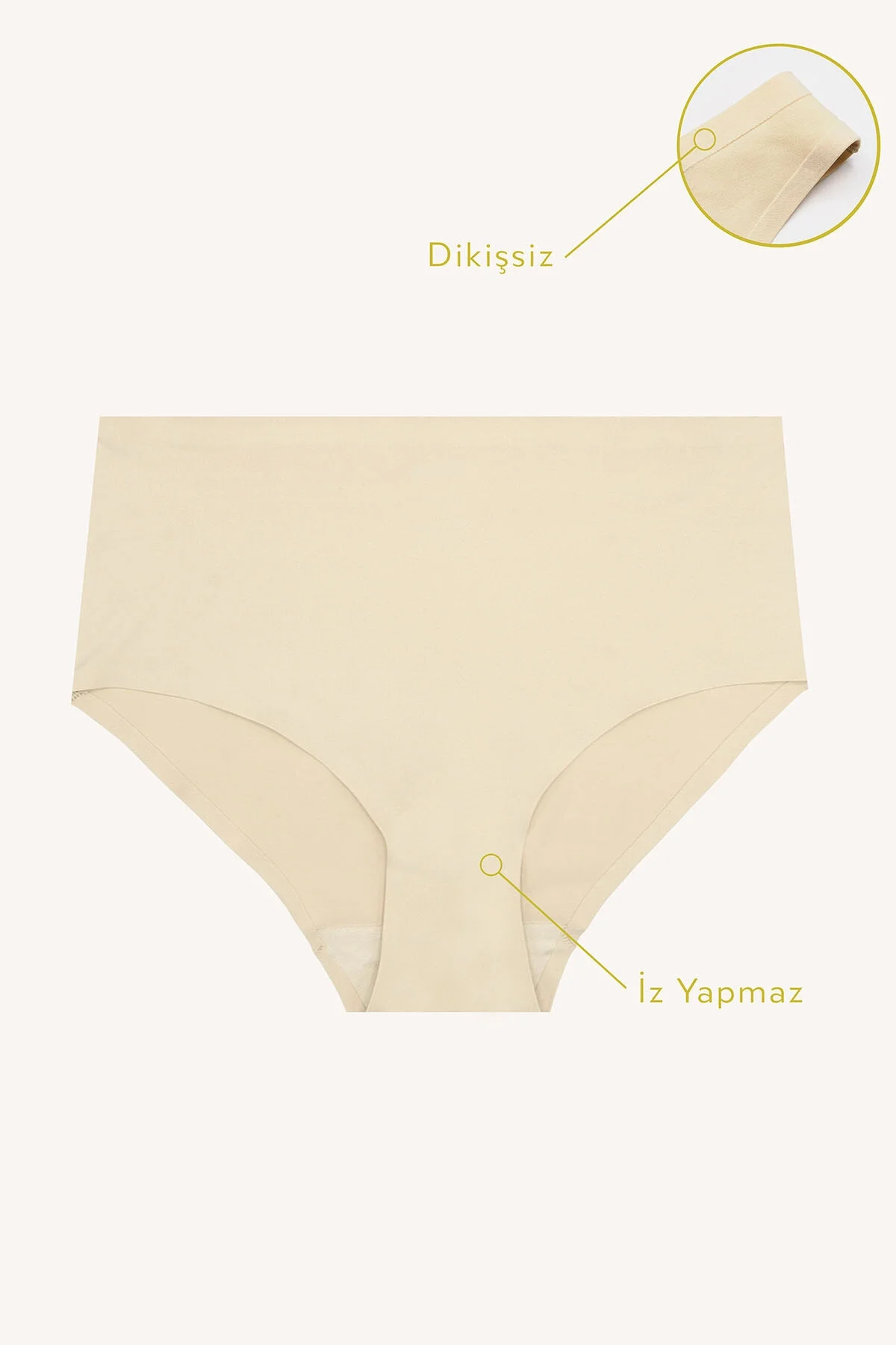 Nbb Ten Rengi İz Yapmaz Yüksek Bel Külot Külot Toptan