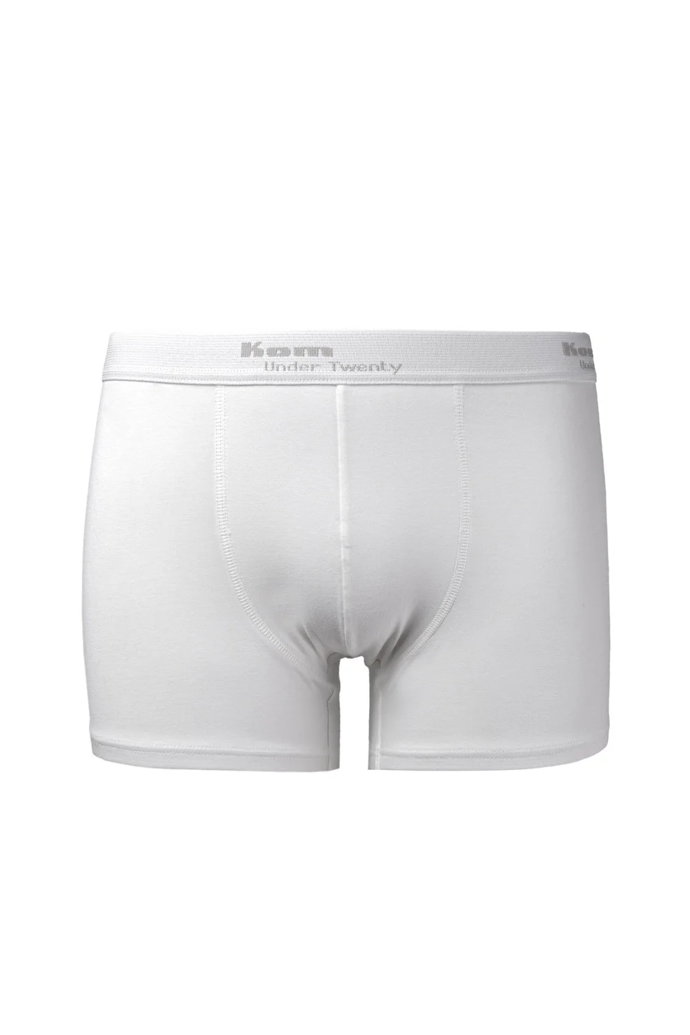 KOM marka Tight Pamuklu 3'lü Erkek Boxer, beyaz renk, kumaş detayları ve marka etiketiyle toptan satış