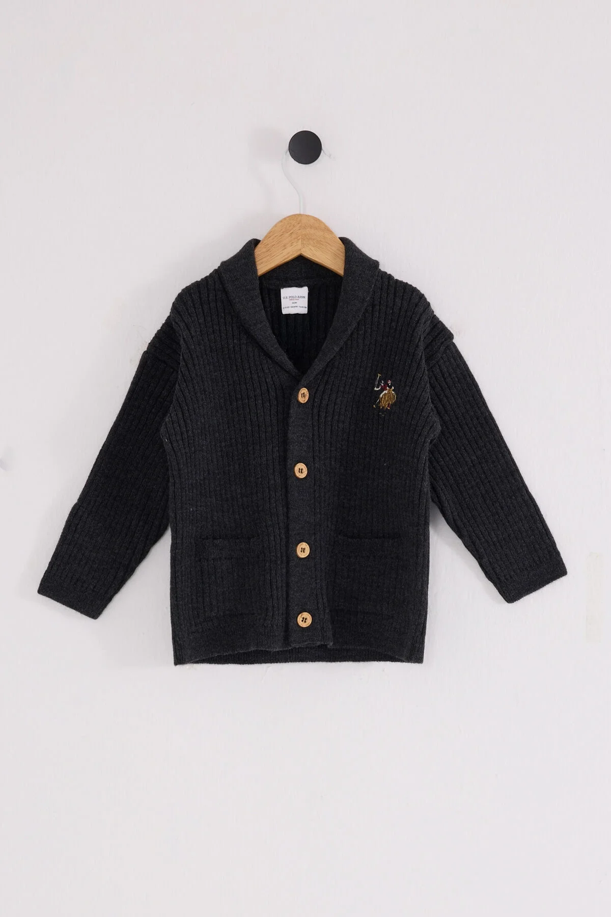 Arnetta U.S. Polo Assn Erkek Bebek Antrasit Hırka Kazak & Hırka Toptan