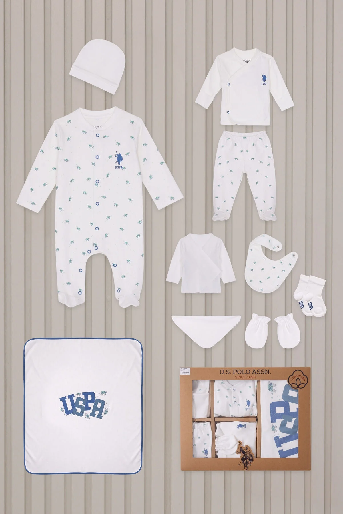 Arnetta U.S. Polo Assn Erkek Bebek Beyaz Hastane Çıkışı Hastane Çıkışı Toptan