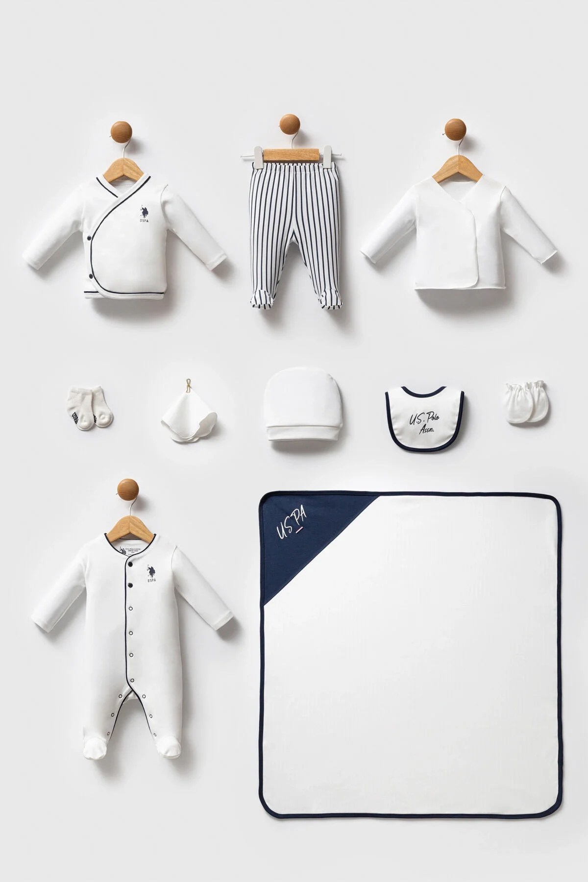 Arnetta U.S. Polo Assn Erkek Bebek Beyaz Hastane Çıkışı Hastane Çıkışı Toptan