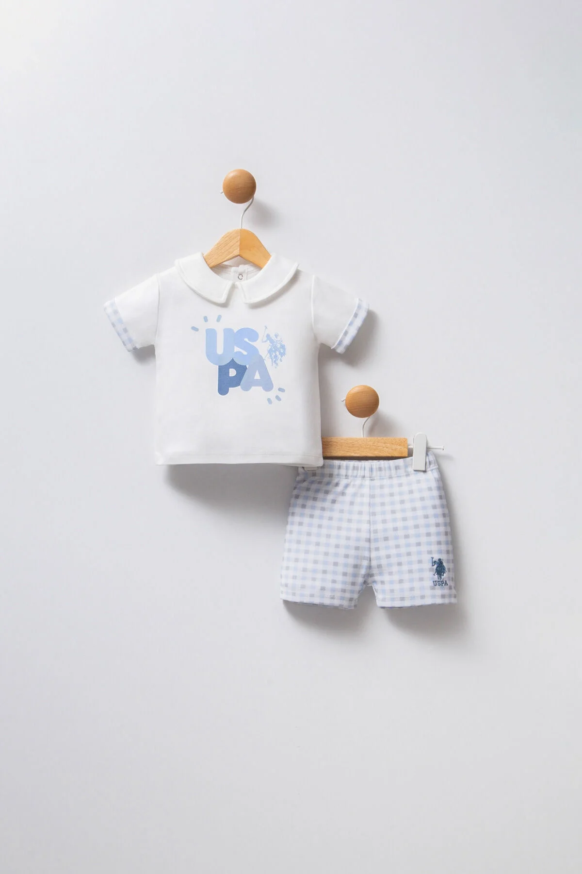 Arnetta U.S. Polo Assn Erkek Bebek Beyaz Takım Bebek Takımları Toptan