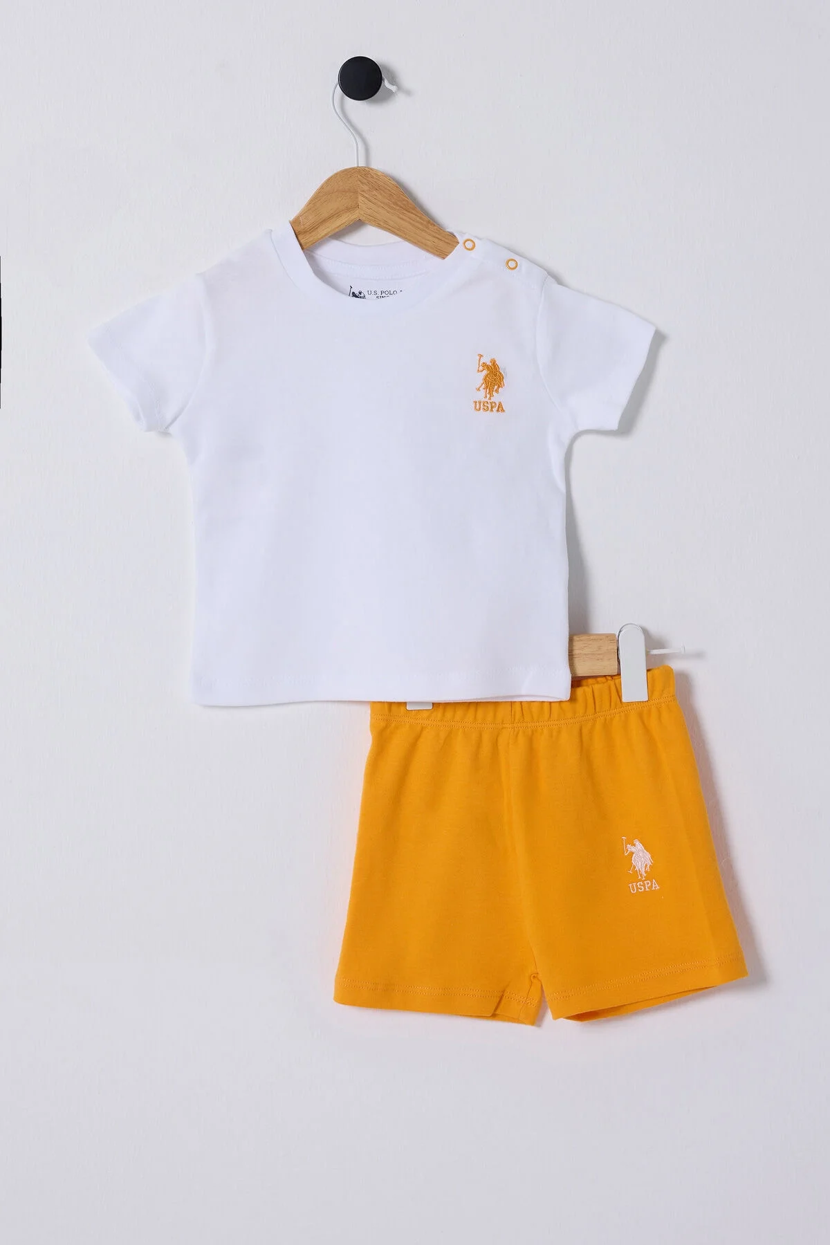 Arnetta U.S. Polo Assn Erkek Bebek Beyaz Takım Bebek Takımları Toptan