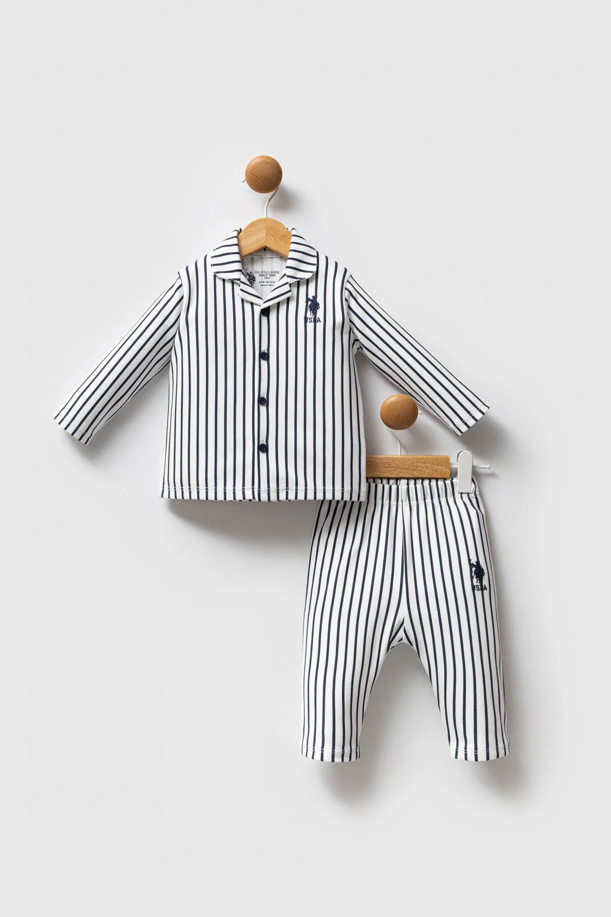 Arnetta U.S. Polo Assn Erkek Bebek Beyaz Takım Bebek Takımları Toptan