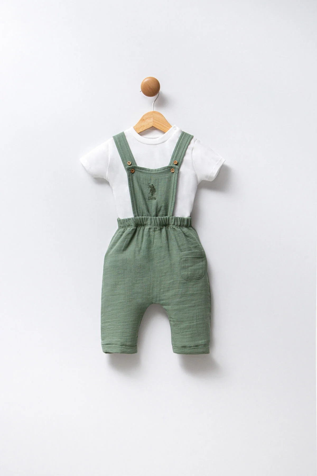 Arnetta U.S. Polo Assn Erkek Bebek Haki Takım Bebek Takımları Toptan