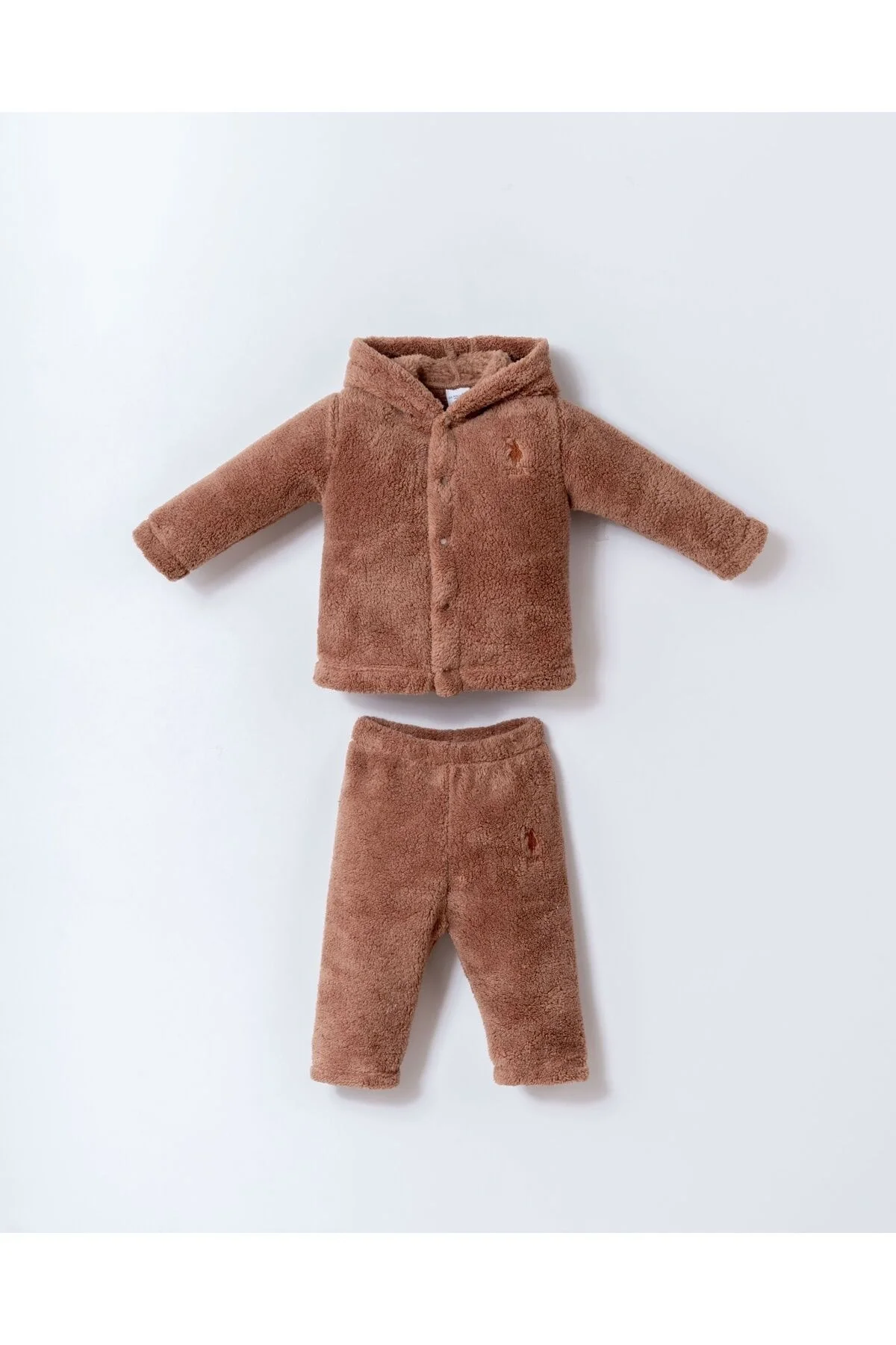 Arnetta U.S. Polo Assn Erkek Bebek Kahverengi Takım Bebek Takımları Toptan