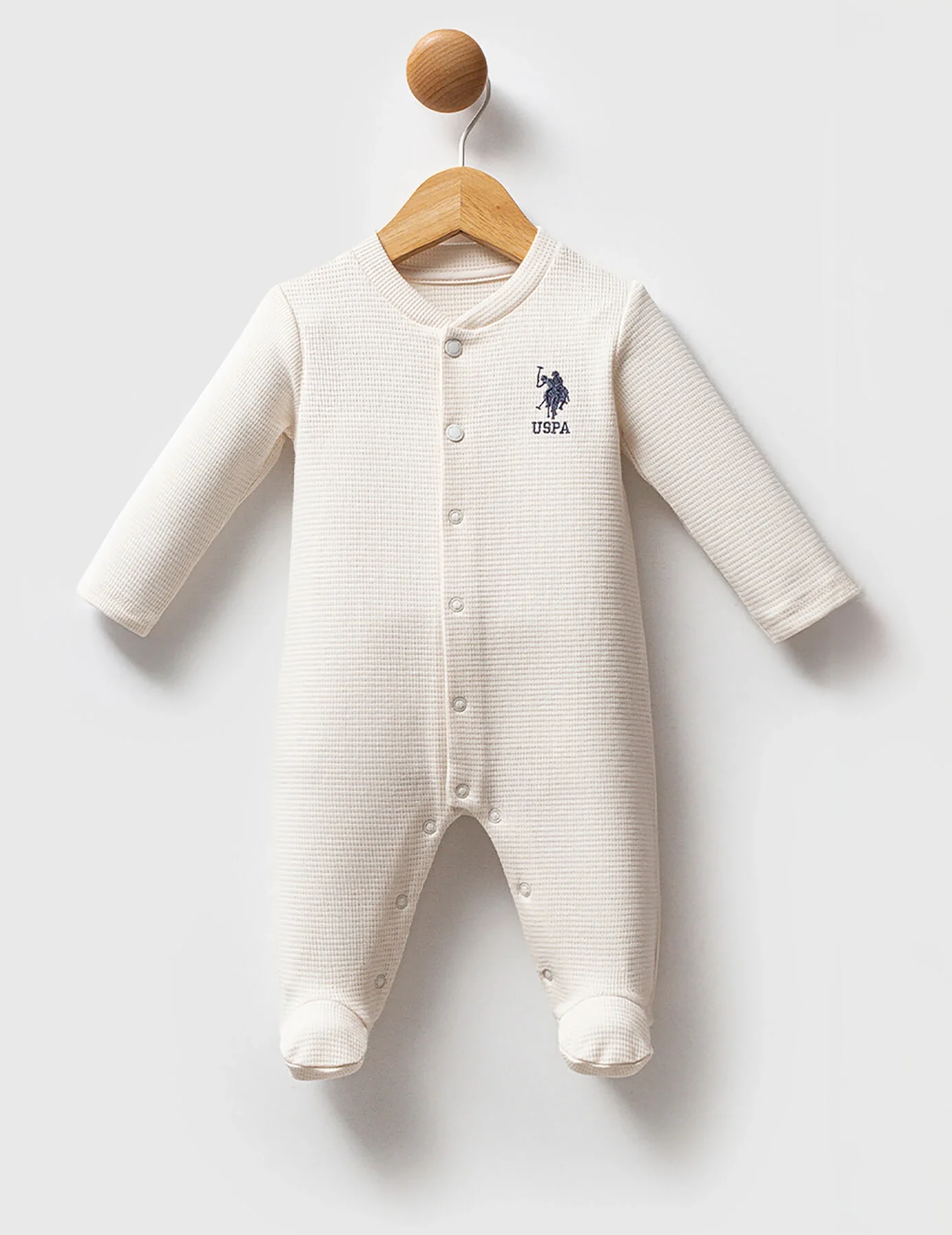 U.S. Polo Assn Erkek Bebek Hastane Çıkışı Seti, krem rengi, uçak deseni, 5 parçalı bebek giyim seti, Arnetta markası