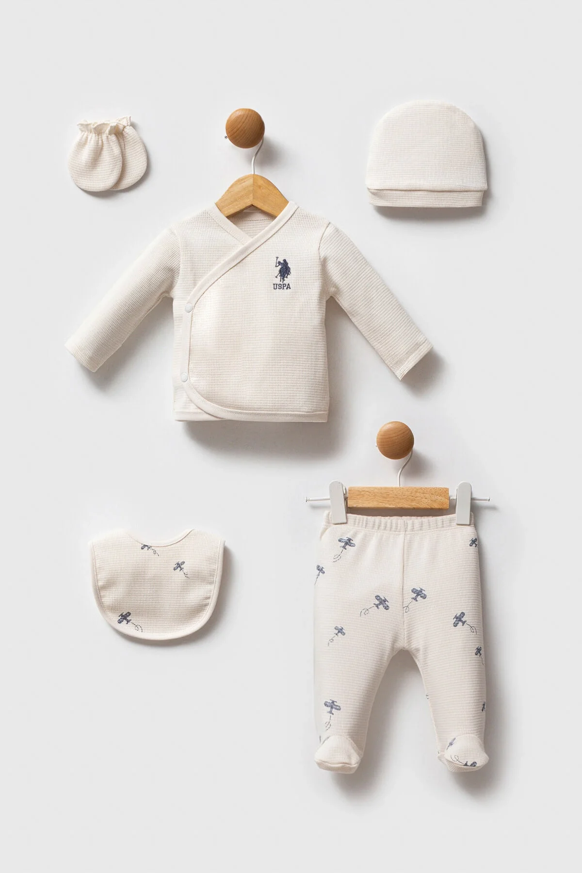 Arnetta U.S. Polo Assn Erkek Bebek Krem Hastane Çıkışı Hastane Çıkışı Toptan