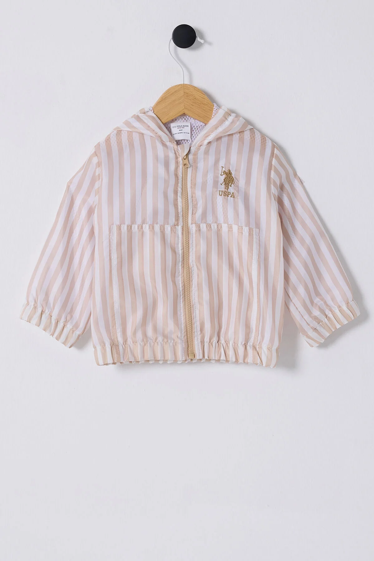 Arnetta U.S. Polo Assn Erkek Bebek Krem Yağmurluk Kaban & Mont Toptan