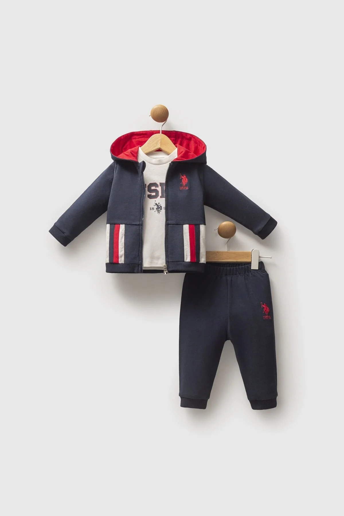 Arnetta U.S. Polo Assn Erkek Bebek Lacivert Takım Bebek Takımları Toptan