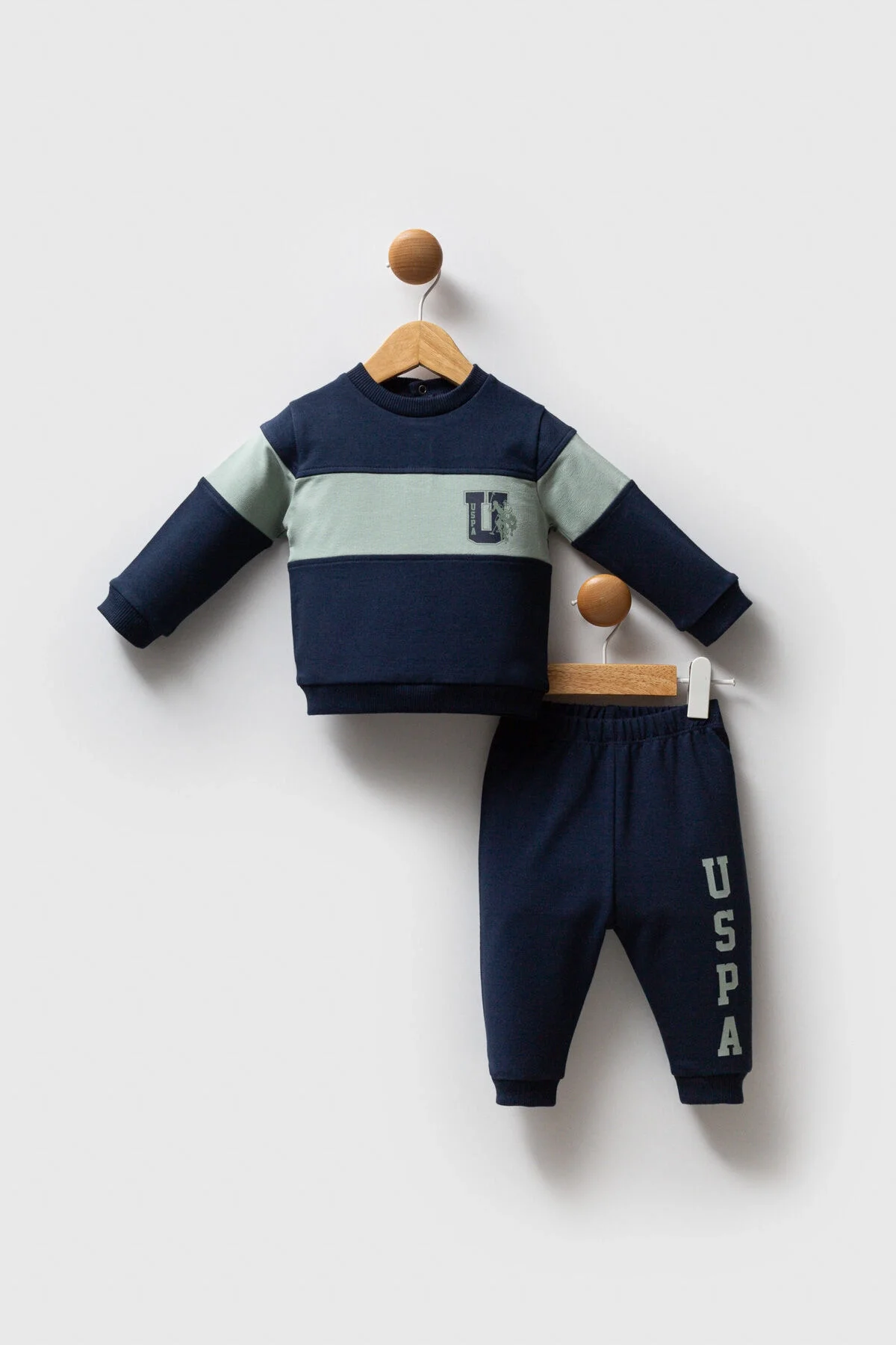 Arnetta U.S. Polo Assn Erkek Bebek Lacivert Takım Bebek Takımları Toptan