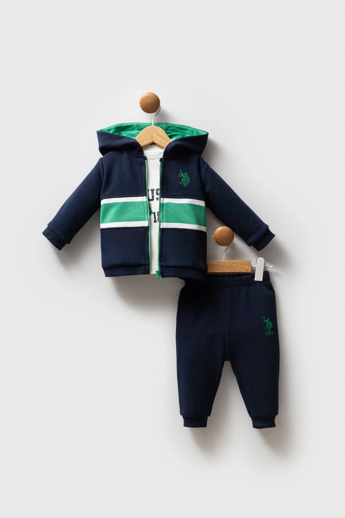 Arnetta U.S. Polo Assn Erkek Bebek Lacivert Takım Bebek Takımları Toptan
