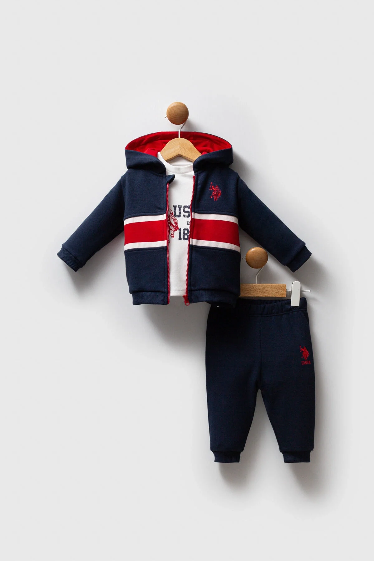 Arnetta U.S. Polo Assn Erkek Bebek Lacivert Takım Bebek Takımları Toptan