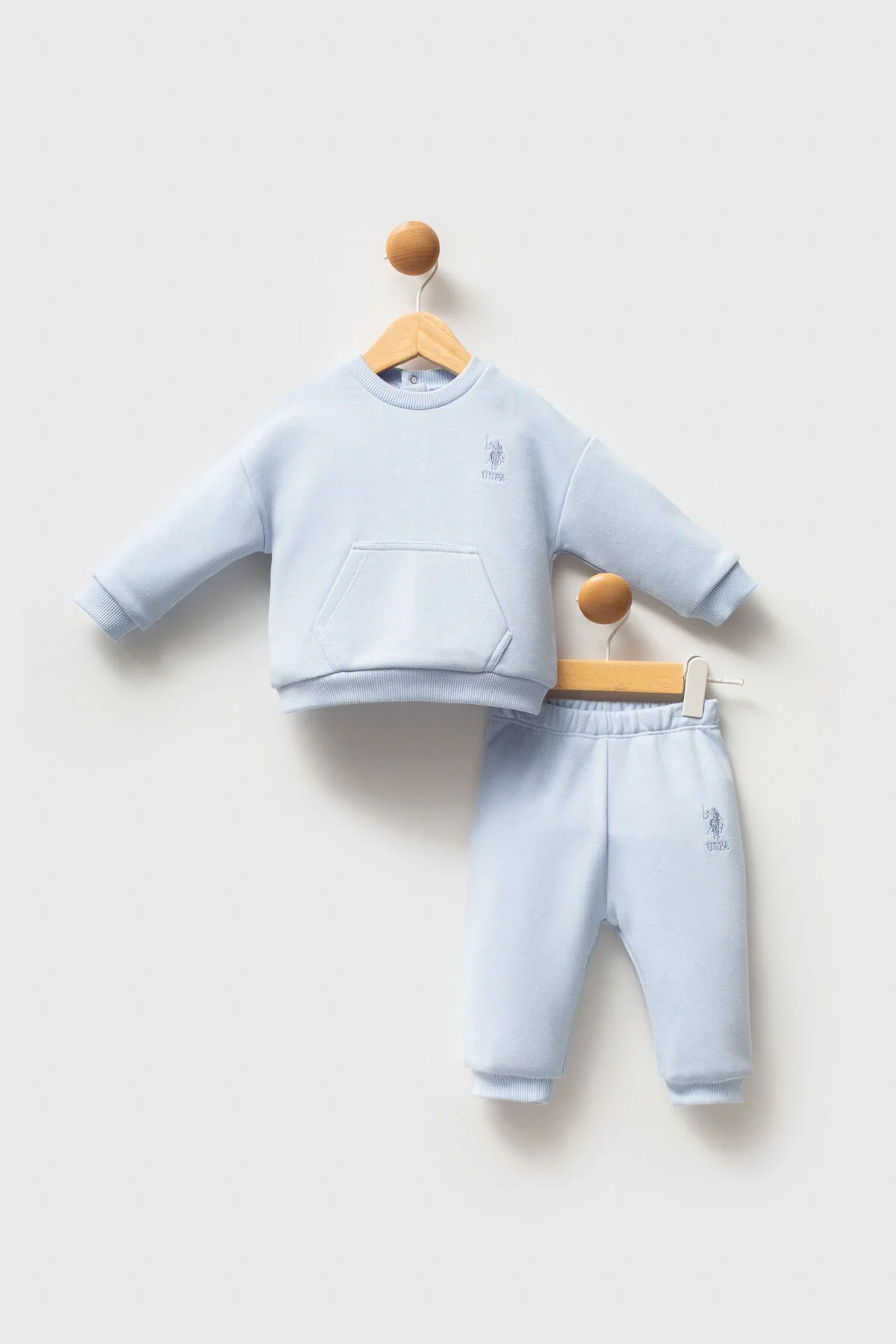 Arnetta U.S. Polo Assn Erkek Bebek Mavi Takım Bebek Takımları Toptan