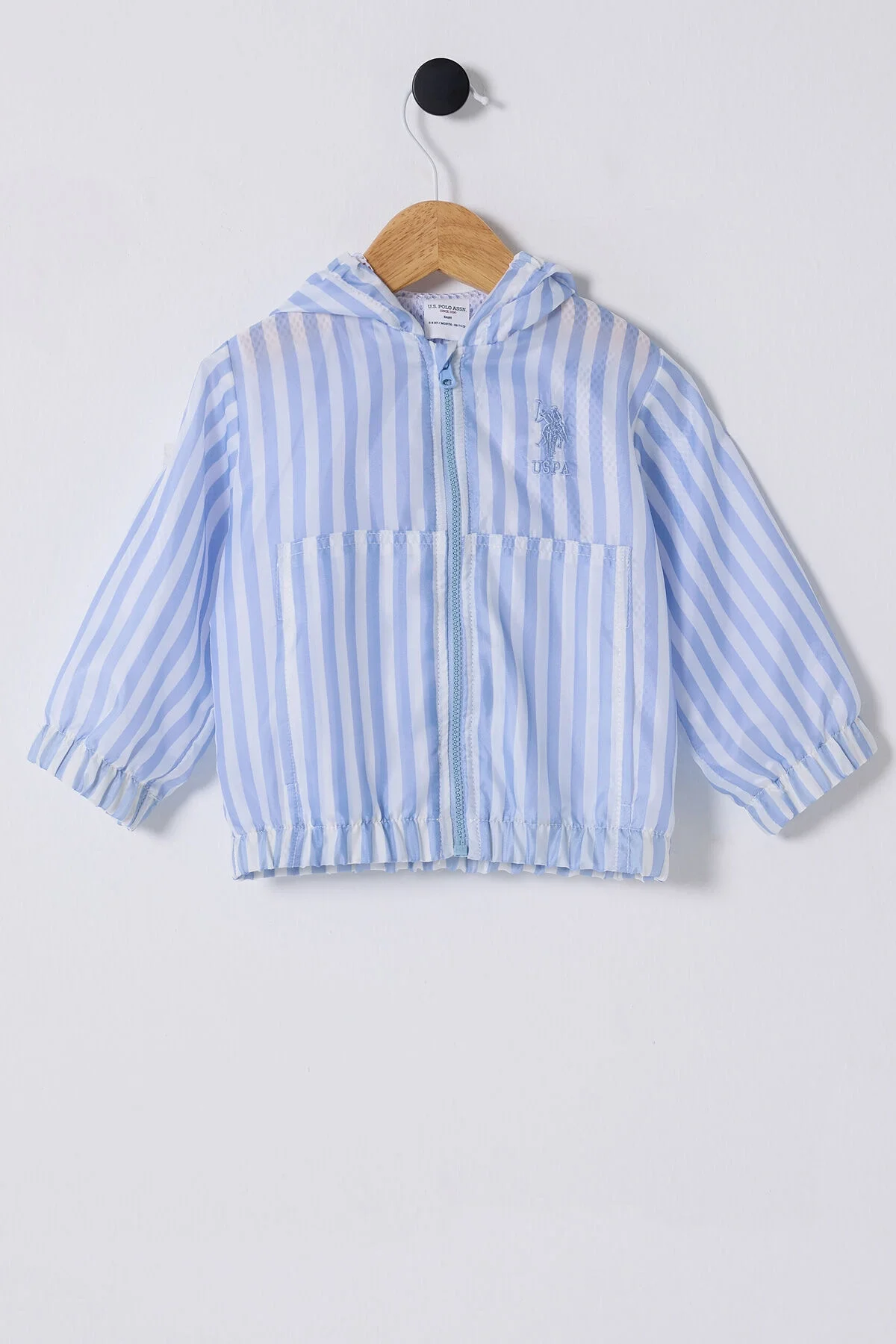 Arnetta U.S. Polo Assn Erkek Bebek Mavi Yağmurluk Kaban & Mont Toptan