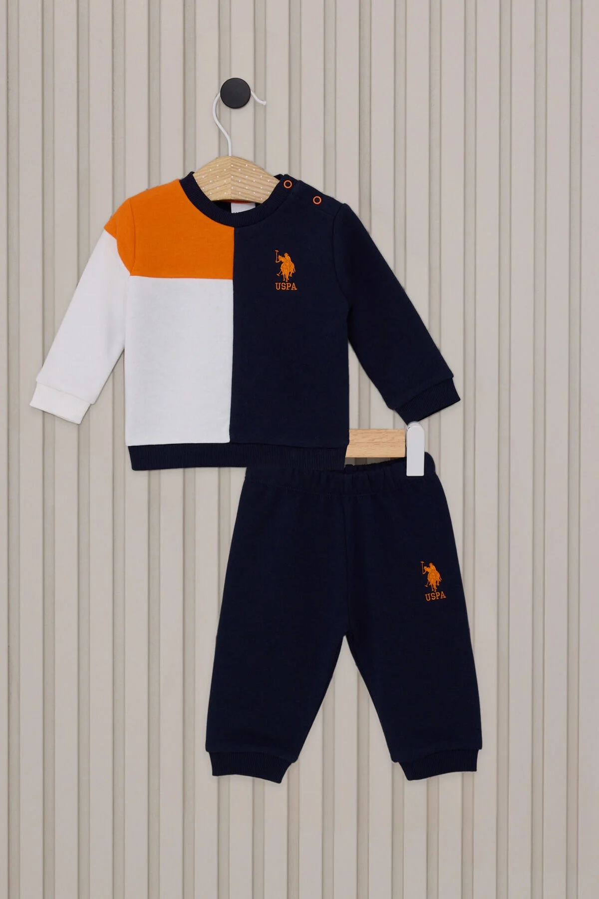 Arnetta U.S. Polo Assn Erkek Bebek Sarı Takım Bebek Takımları Toptan