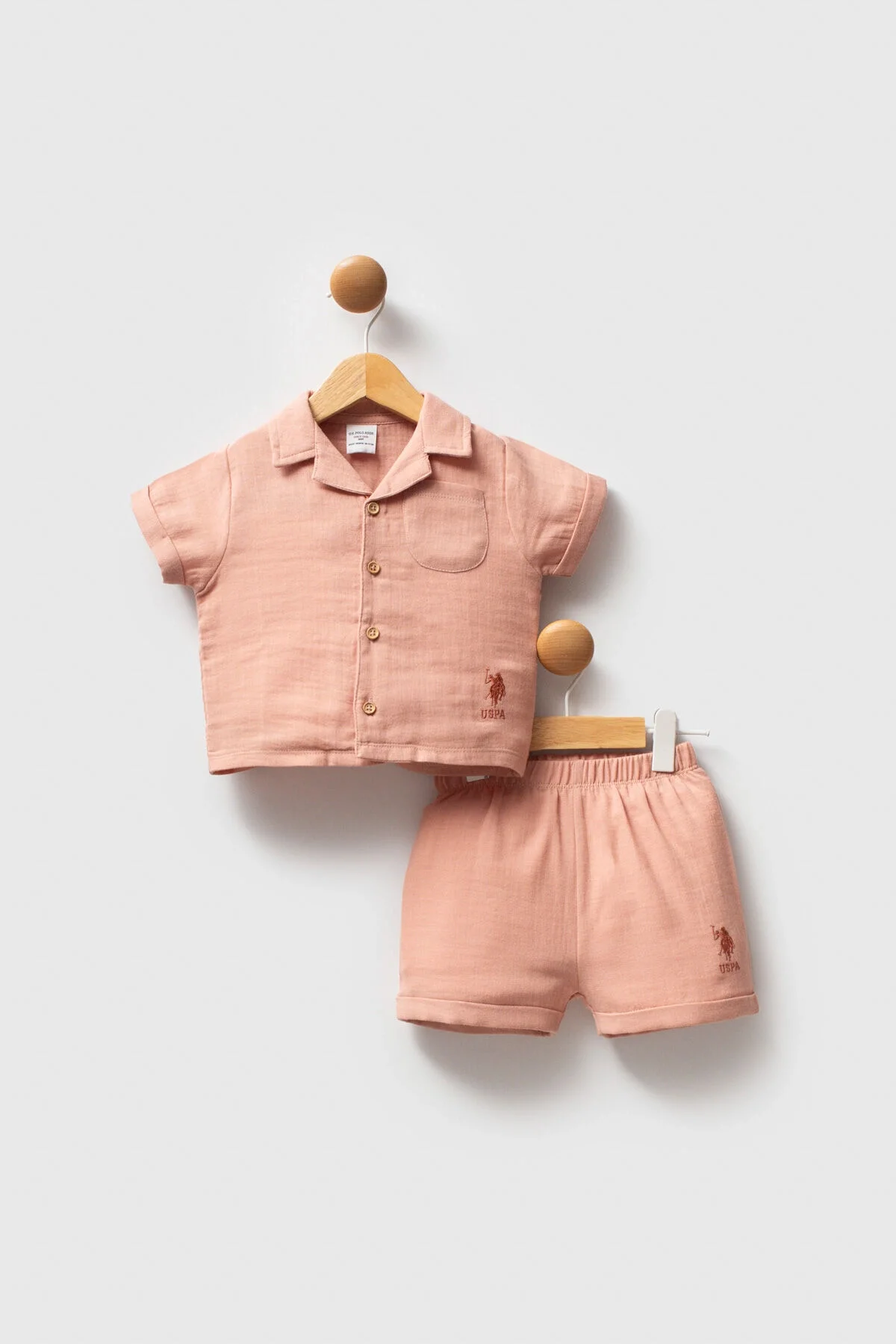 Arnetta U.S. Polo Assn Erkek Bebek Sarı Takım Bebek Takımları Toptan