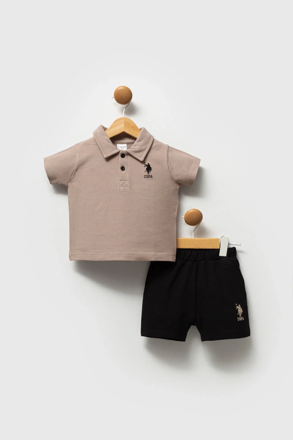 Arnetta U.S. Polo Assn Erkek Bebek Sarı Takım Bebek Takımları Toptan