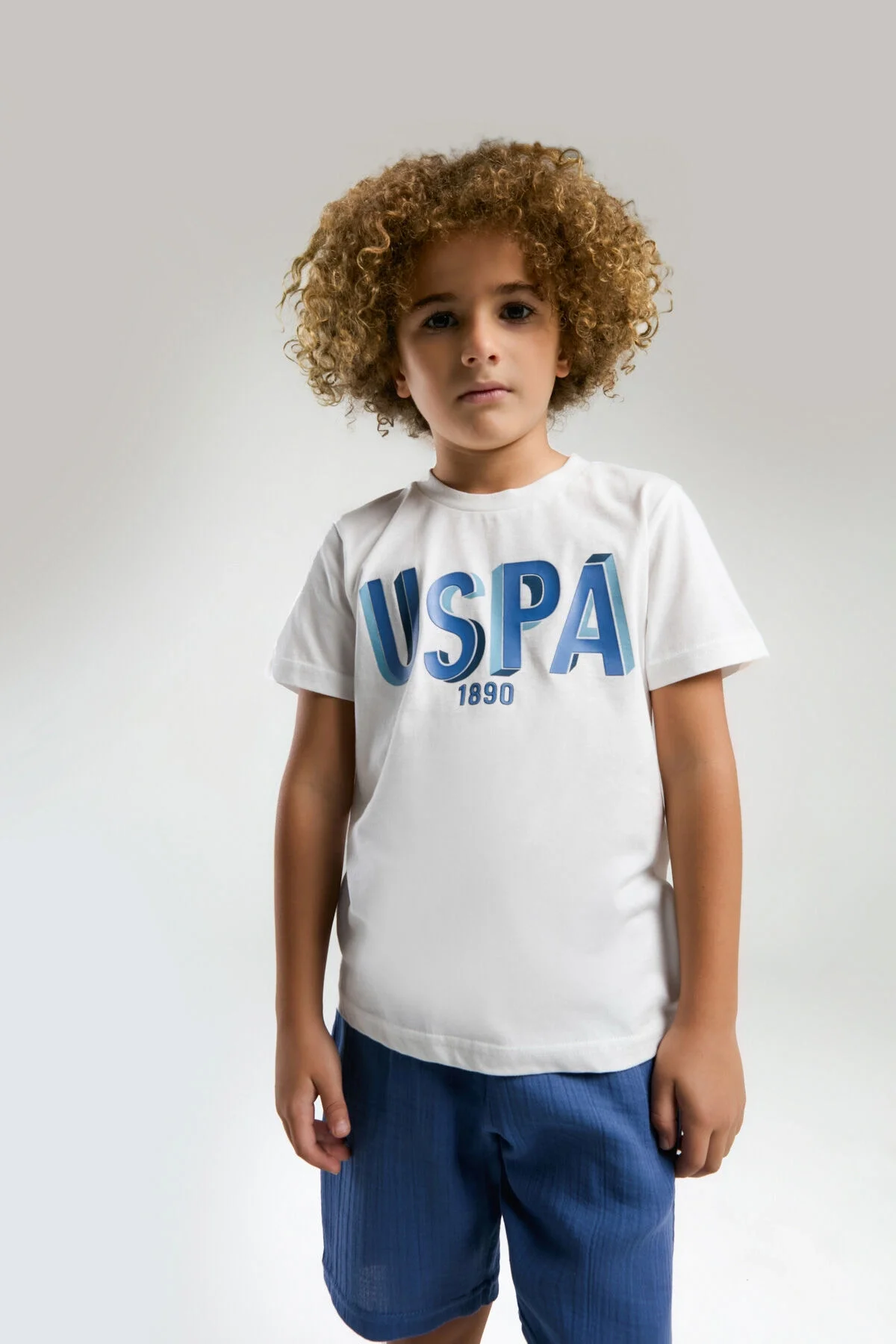 Arnetta U.S. Polo Assn Erkek Çocuk Beyaz Bermuda Takım Bermuda Takım Toptan