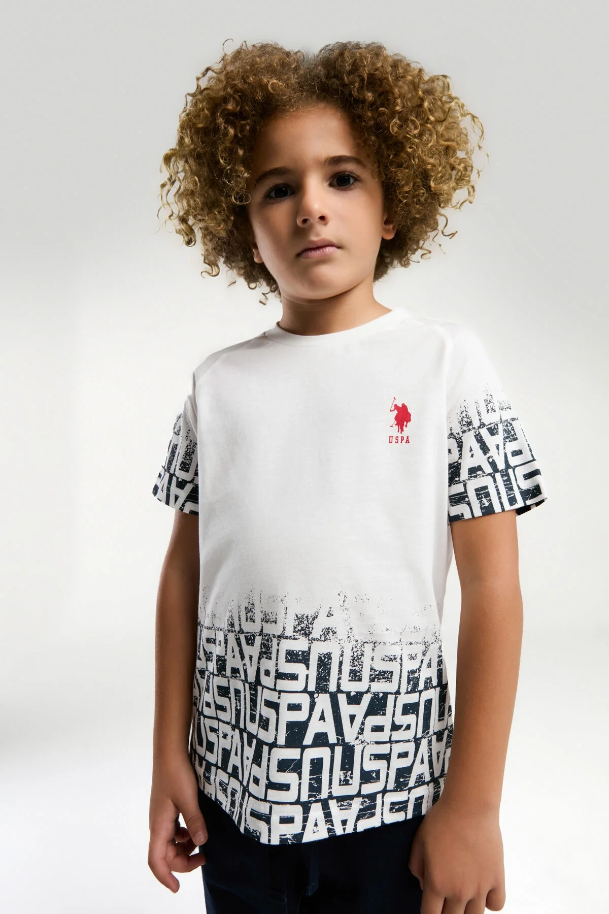 Arnetta U.S. Polo Assn Erkek Çocuk Beyaz Bermuda Takım Bermuda Takım Toptan