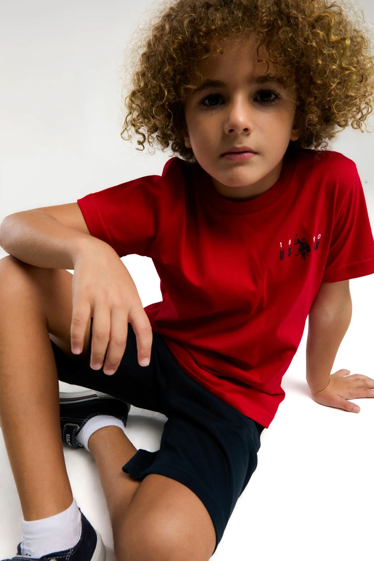 Arnetta U.S. Polo Assn Erkek Çocuk Kırmızı Bermuda Takım Bermuda Takım Toptan