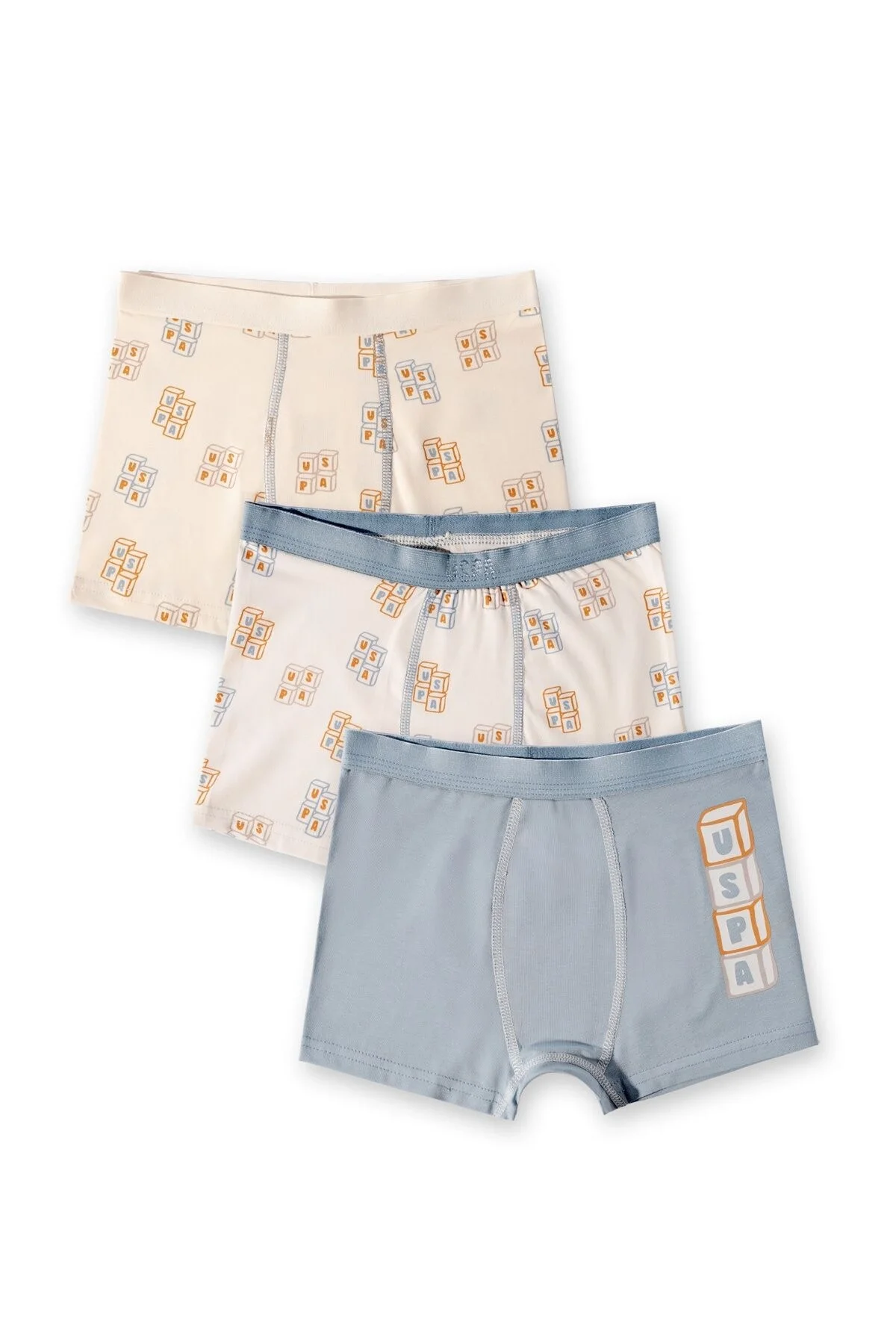 Arnetta U.S Polo Assn Erkek Çocuk Krem İç Giyim Boxer Toptan