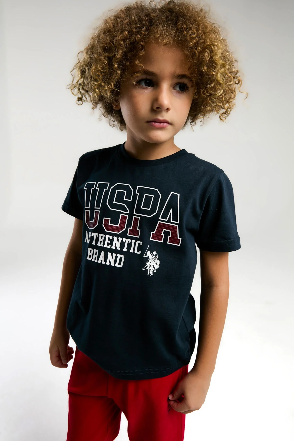 Arnetta U.S. Polo Assn Erkek Çocuk Lacivert Bermuda Takım Bermuda Takım Toptan