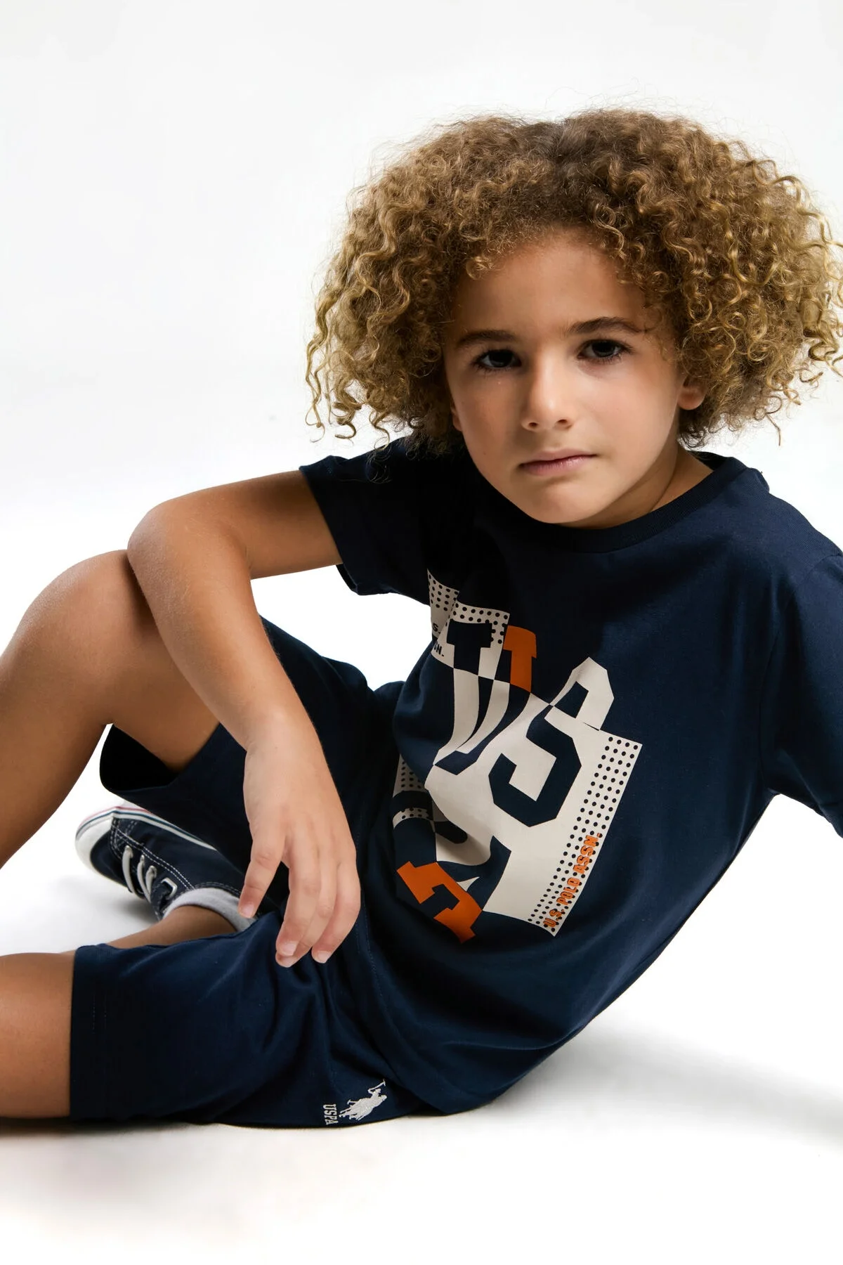 Arnetta U.S. Polo Assn Erkek Çocuk Lacivert Bermuda Takım Bermuda Takım Toptan