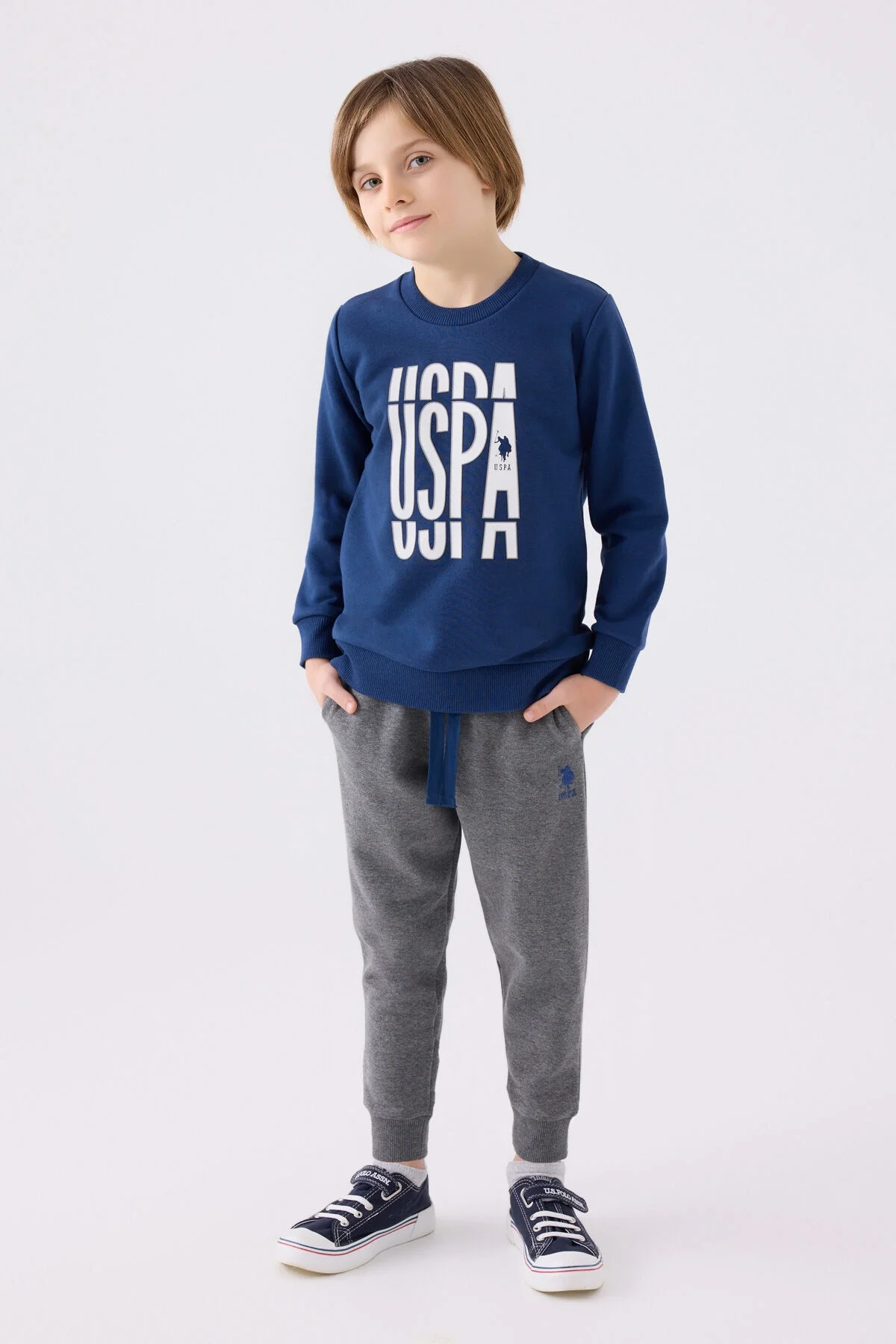 Arnetta U.S. Polo Assn Erkek Çocuk Lacivert Eşofman Takımı Eşofman Takımı Toptan