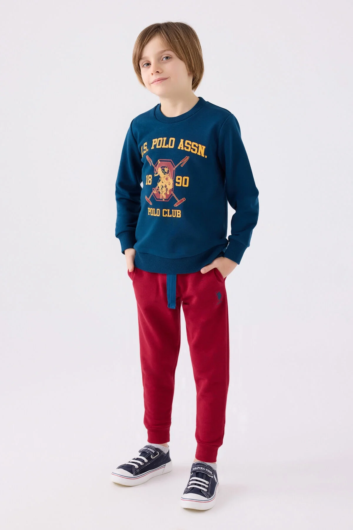 Arnetta U.S. Polo Assn Erkek Çocuk Lacivert Eşofman Takımı Eşofman Takımı Toptan