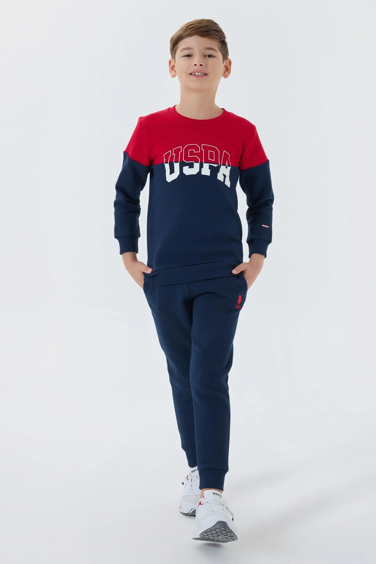 Arnetta U.S. Polo Assn Erkek Çocuk Lacivert Eşofman Takımı Eşofman Takımı Toptan