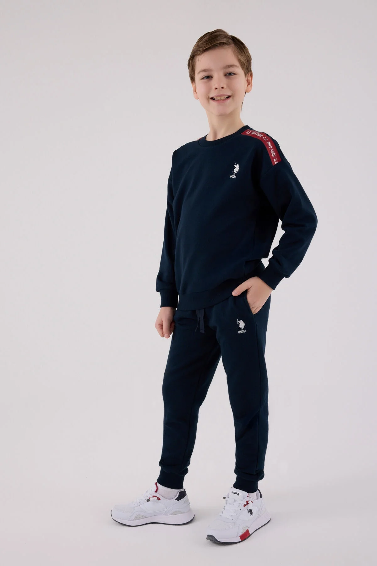 Arnetta U.S. Polo Assn Erkek Çocuk Lacivert Eşofman Takımı Eşofman Takımı Toptan