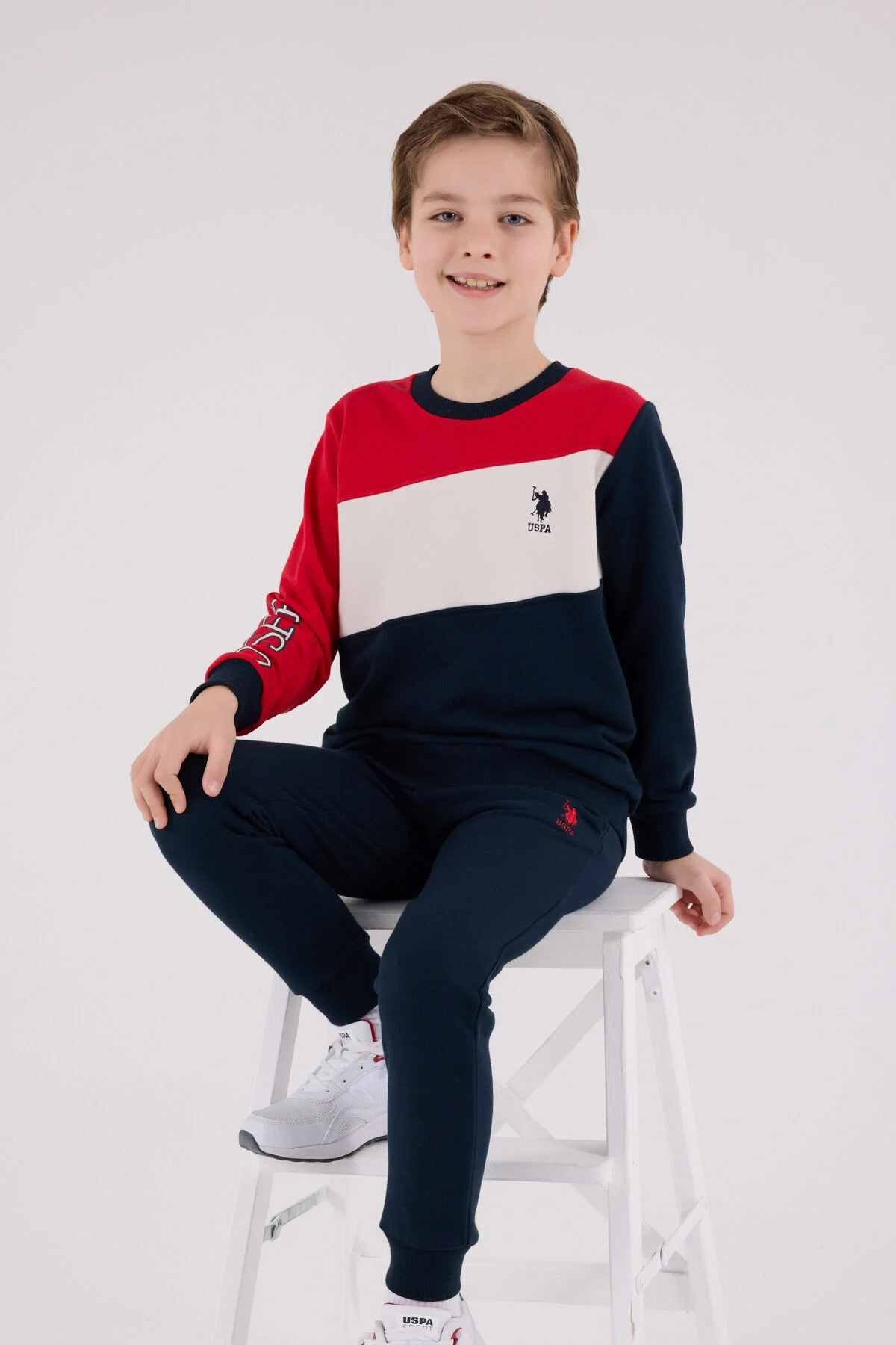 Arnetta U.S. Polo Assn Erkek Çocuk Lacivert Eşofman Takımı Eşofman Takımı Toptan