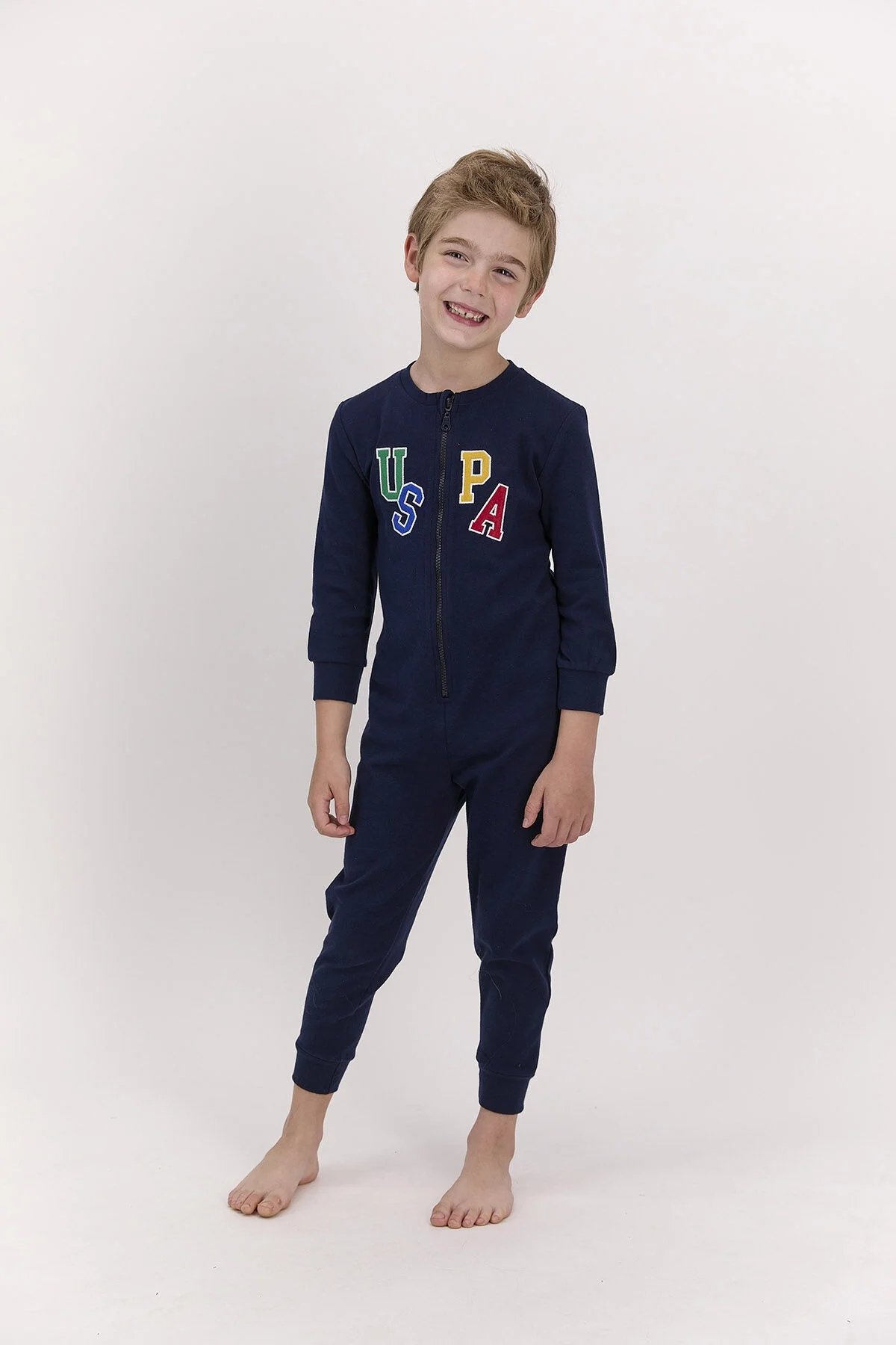 Arnetta U.S. Polo Assn Erkek Çocuk Lacivert Tulum Tulum Toptan