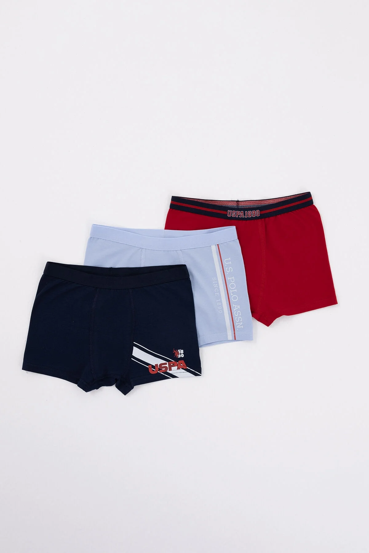 Arnetta U.S. Polo Assn. Erkek Çocuk Mavi Boxer Boxer Toptan