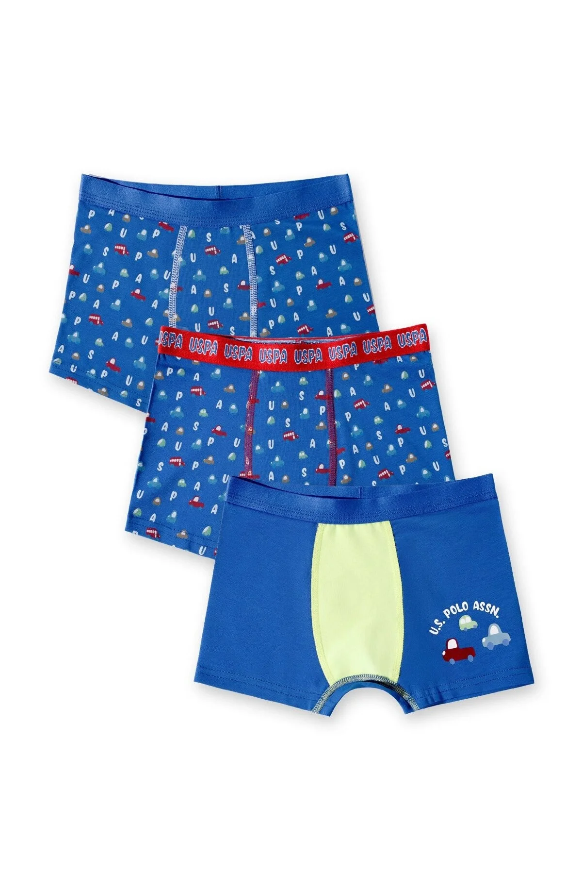 Arnetta U.S Polo Assn Erkek Çocuk Mavi İç Giyim Boxer Toptan