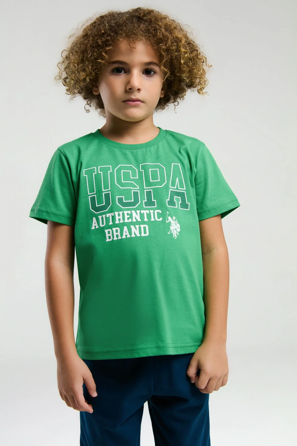 Arnetta U.S. Polo Assn Erkek Çocuk Yeşil Bermuda Takım Bermuda Takım Toptan