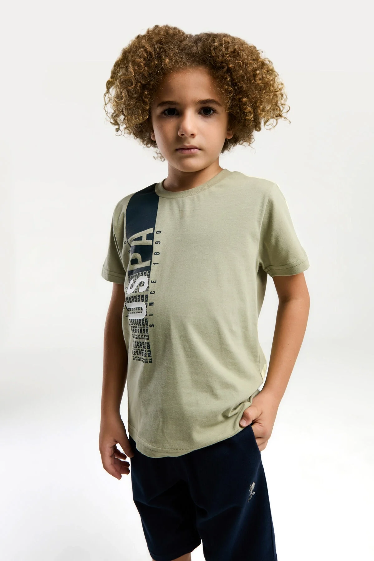 Arnetta U.S. Polo Assn Erkek Çocuk Yeşil Bermuda Takım Bermuda Takım Toptan