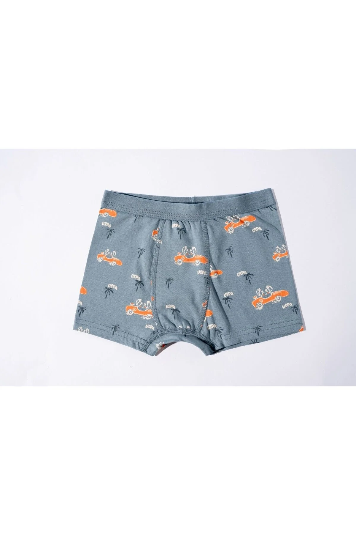 U.S. Polo Assn Erkek Çocuk Yeşil İç Giyim, 3'lü Set, Ocağın ve Palma Desenli, Arnetta Markası