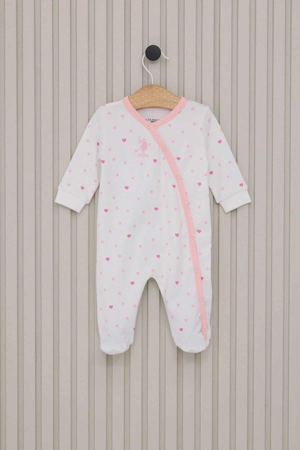 Arnetta U.S. Polo Assn Kız Bebek Beyaz Tulum Tulum & Salopet Toptan