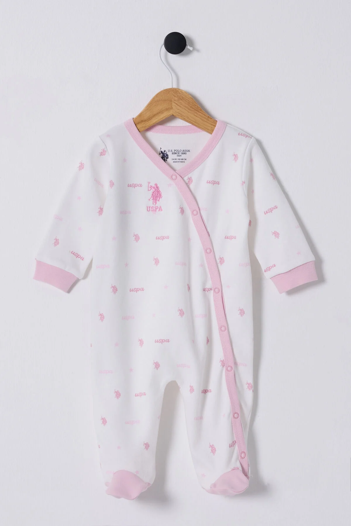 Arnetta U.S. Polo Assn Kız Bebek Beyaz Tulum Tulum & Salopet Toptan