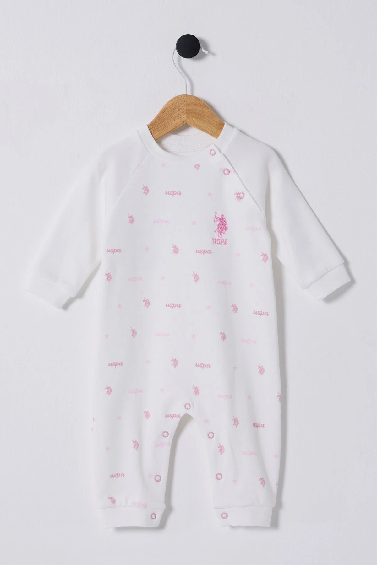 Arnetta U.S. Polo Assn Kız Bebek Beyaz Tulum Tulum & Salopet Toptan