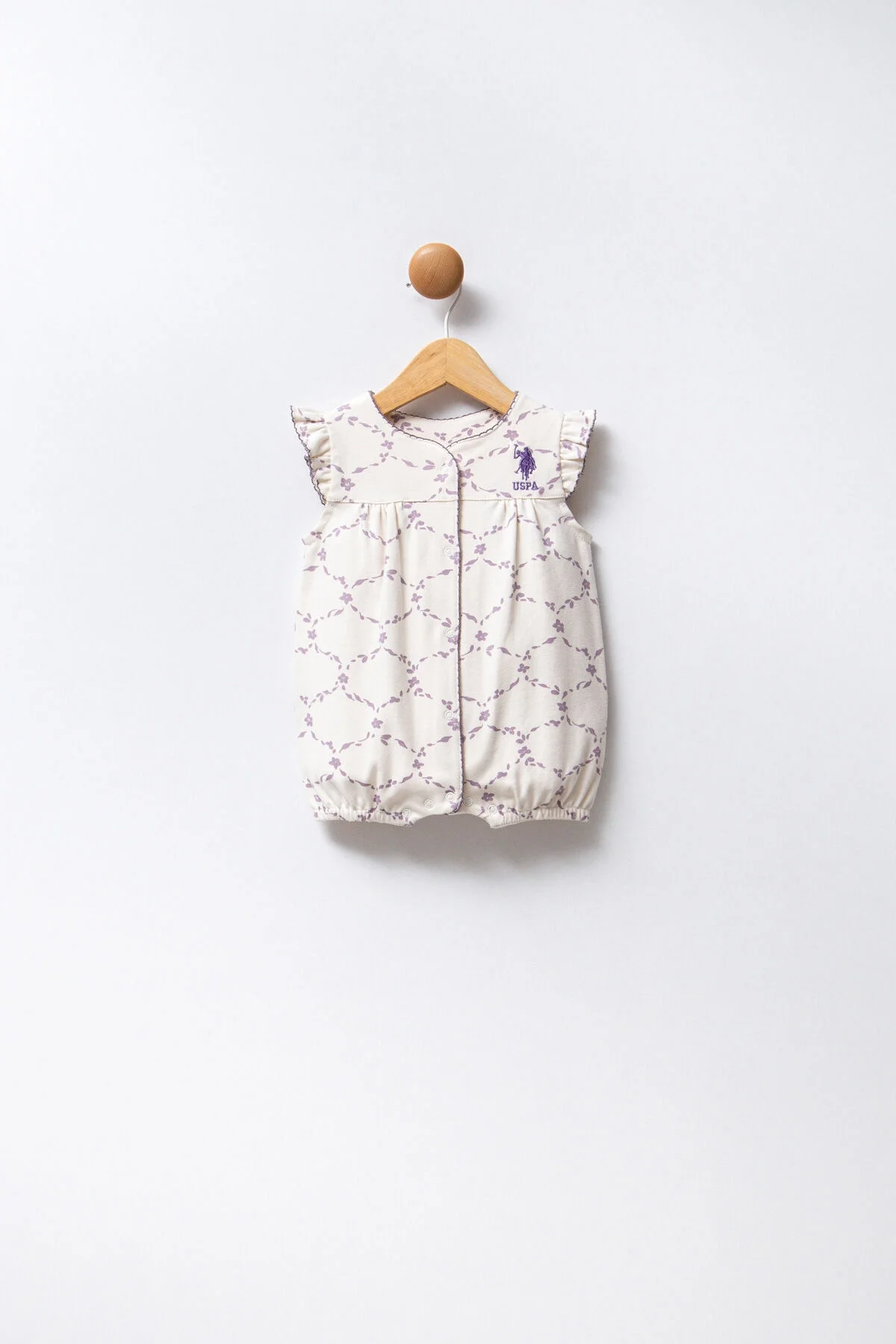 Arnetta U.S. Polo Assn Kız Bebek Beyaz Tulum Tulum & Salopet Toptan