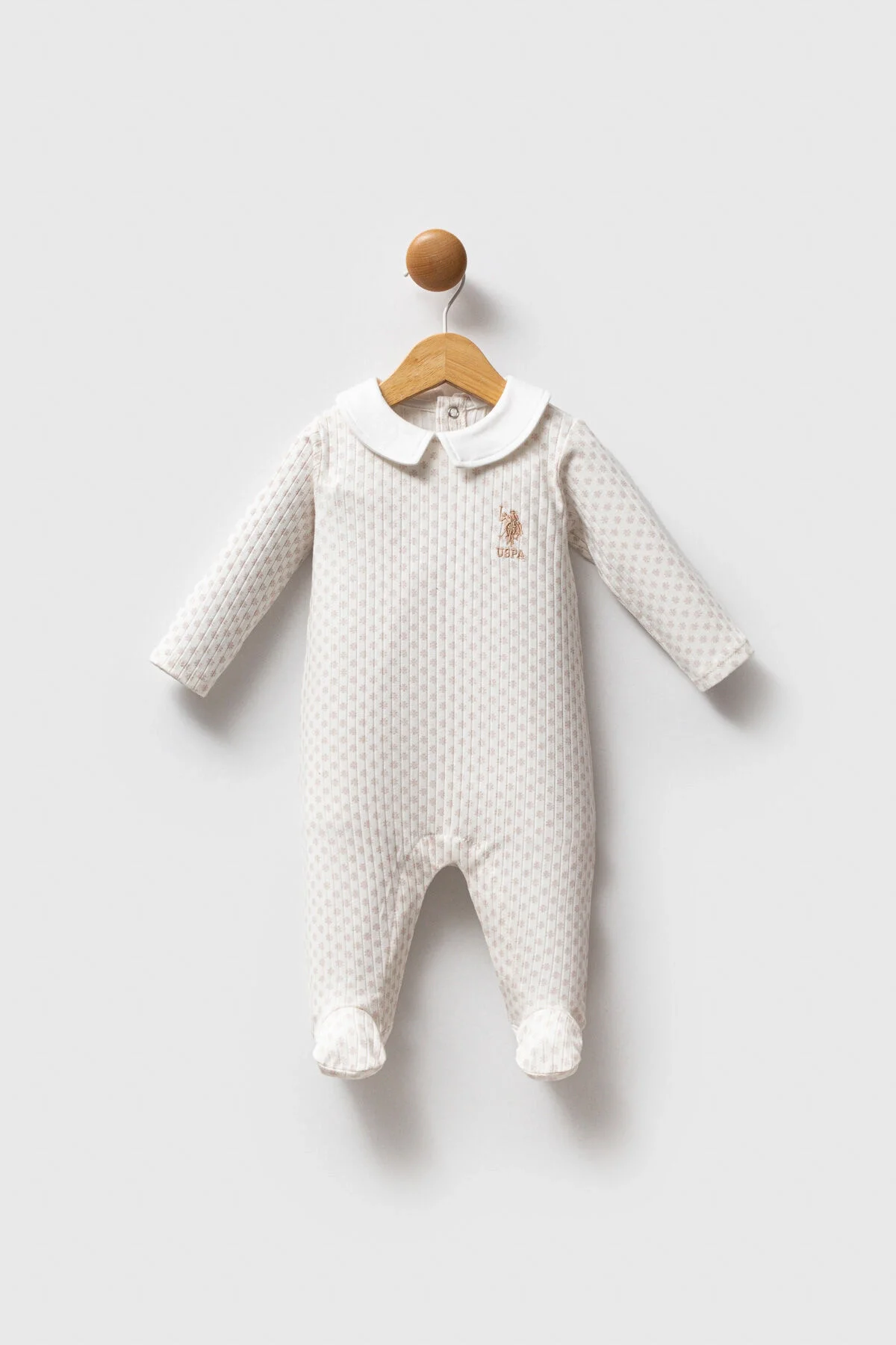 Arnetta U.S. Polo Assn Kız Bebek Beyaz Tulum Tulum & Salopet Toptan