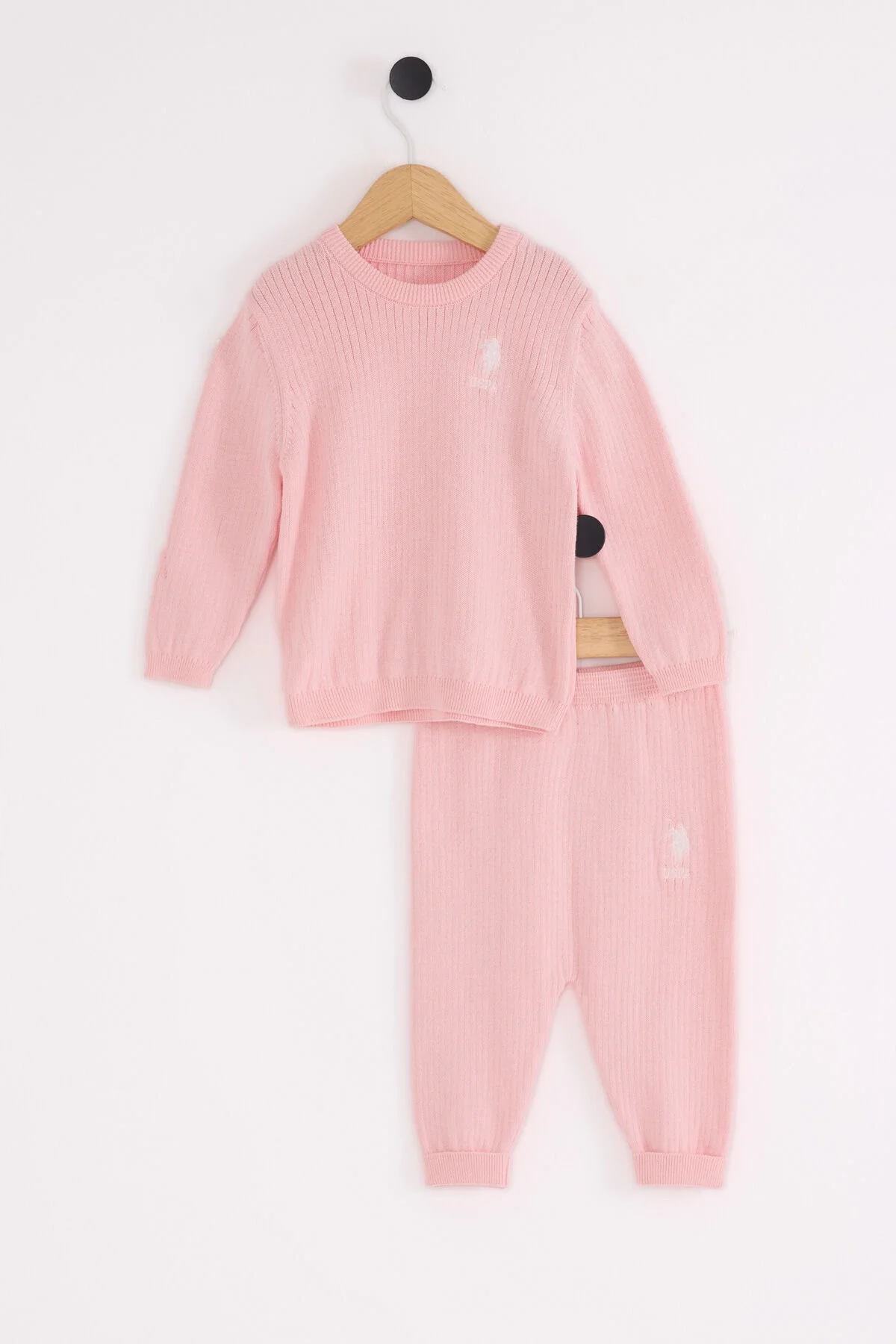 Arnetta U.S. Polo Assn Kız Bebek Kahverengi Takım Bebek Takımları Toptan