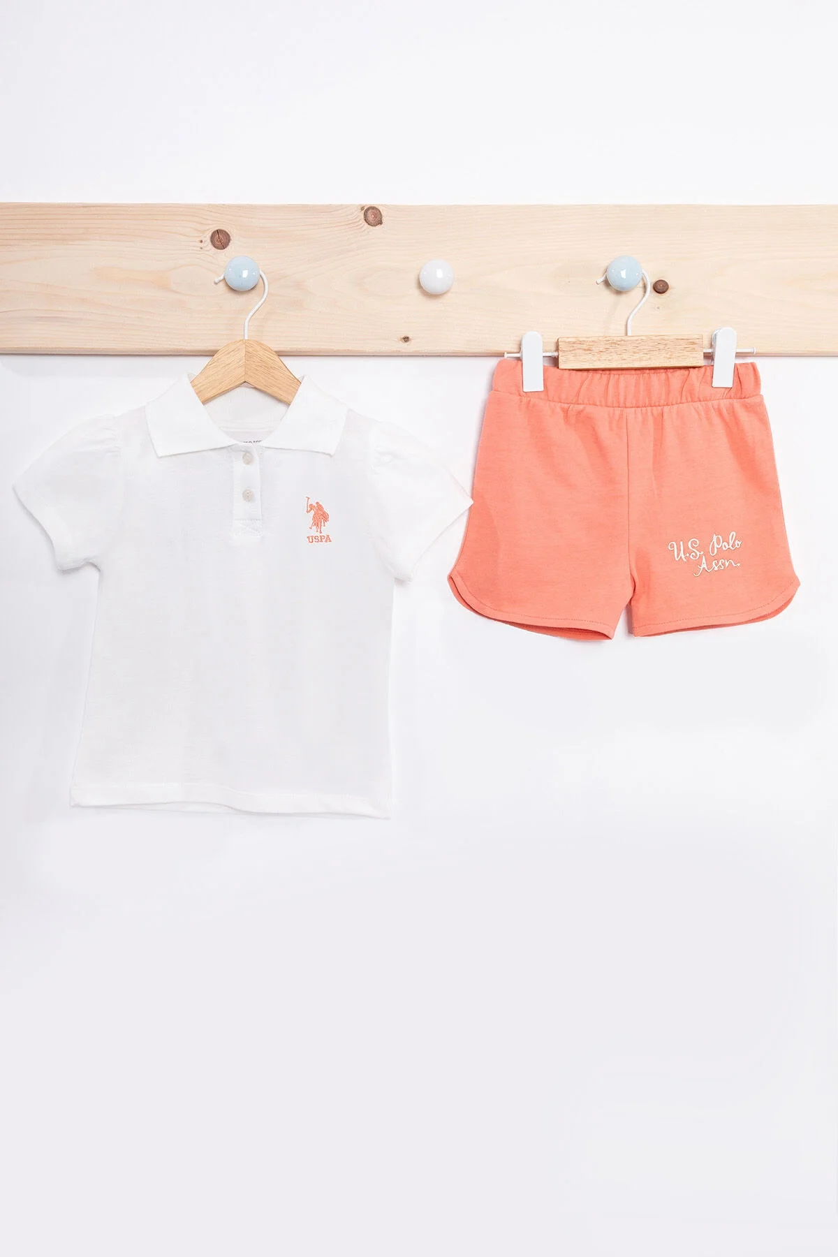 Arnetta U.S. Polo Assn Kız Bebek Krem Takım Bebek Takımları Toptan