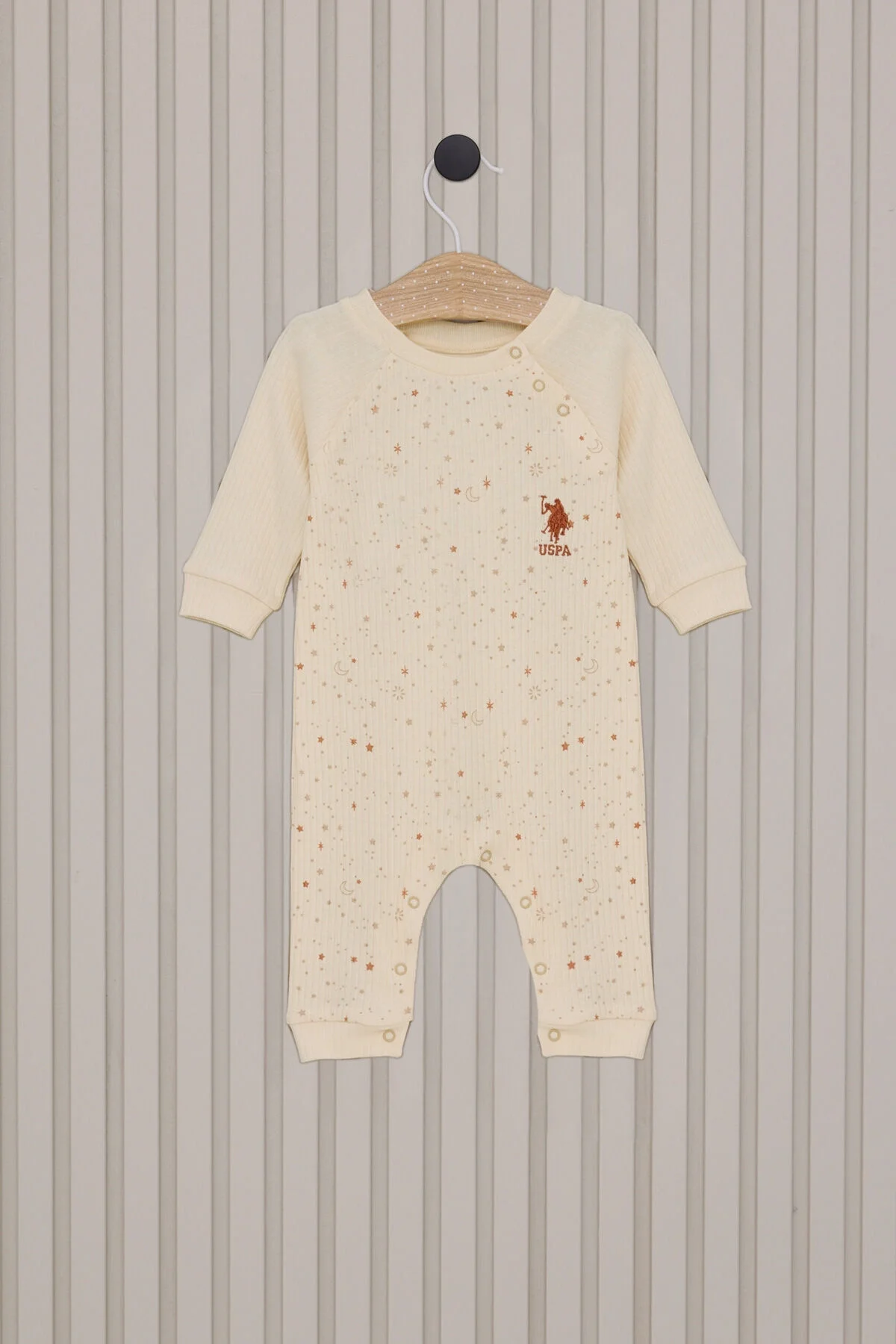 Arnetta U.S. Polo Assn Kız Bebek Krem Tulum Tulum & Salopet Toptan